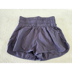 Free People High Rise The Way‎ Home Shorts Size Large Purple Lined Activewear